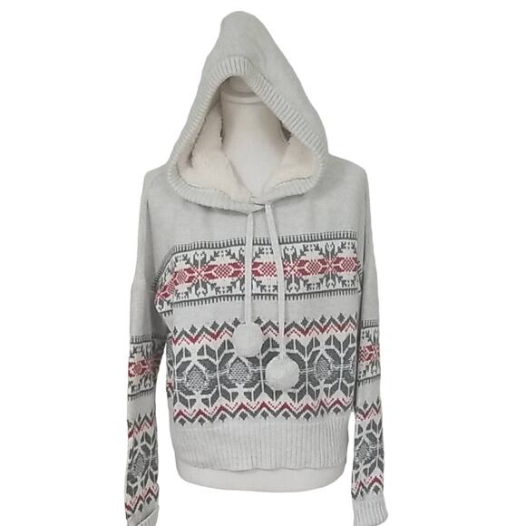 New Hooded Knit Sweater - Picture 1 of 8